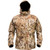 Kryptek Koldo Rain Jacket Highlander 2x-large, camouflage outdoor rain jacket with hood and multiple zippered pockets.