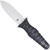 Cobratec Claymore Single Blade Dagger Fixed Blade Satin Stonewash, a tactical push dagger with a satin finish blade and textured black handle for enhanced grip.