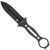 Cobratec Ringed Claymore Dagger Fixed Blade Black, tactical combat knife with black finish, stainless steel blade, and ergonomic handle design.