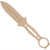 Cobratec Ringed Claymore Dagger Fixed Blade Coyote, tan-colored tactical dagger with ringed handle and serrated edge for outdoor survival and combat use.