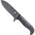 Cobratec Psk Knife Black Dark Stonewash Fixed Blade Knife, black dark stonewash finish with textured handle and sharp blade.