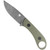 Cobratec D2 Skinner Knife Generation Ii Fixed Blade Od Green, outdoor camping knife with a textured green handle and a gray knife blade