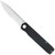 Cobratec Medium Cayden Drop Serrated Knife Folding Blade Black, tactical folding knife with serrated edge, black non-slip handle, and stainless steel blade.