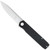 Cobratec Large Cayden Drop Knife Folding Blade Black, modern folding knife with a sleek stainless steel blade and textured black handle.