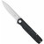 Cobratec Large Kuzio Drop Serrated Folder Knife Folding Blade Black, black handle with textured grip and serrated folding blade for outdoor and survival use.