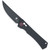 Cobratec Legacy Knife Folding Blade Black, black folding knife with a curved blade and textured handle.