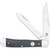 Cobratec Traditional Trapper Knife Folding Blade Black, foldable pocket knife with black handle and stainless steel blades.