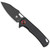 Cobratec Wolverine Liner Lock Drop Knife Folding Blade Black