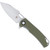 Cobratec Wolverine Liner Lock Drop Serrated Knife Folding Blade Od Green, tactical folding knife with serrated blade and olive green handle.