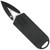 Cobratec Asp OTF Knife Dual Action OTF Blade Black, black automatic knife with a sleek handle and a partially extended dual action blade.
