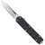 Cobratec Medium Enforcer M390 Otf Knife, black tactical folding knife with open blade showcasing a sleek design.