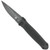Cobratec Quick Strike Hidden Release Switch Knife Switchblade Black, black folding switchblade knife with textured handle and hidden release mechanism.