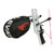 Elevation Sight Mitt Bow Sight Cover Black/red, Black and red bow sight cover attached to a white bow with red strings.