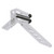 Elevation Raptor Kickstand White, a durable and lightweight white bike kickstand with black rubber tips for stability and easy mounting.