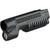 Streamlight Tl-racker Shotgun Forend Light Black 1000 Lumens Fits Remington 870s, close-up of the black tactical flashlight attached to a shotgun forend with textured grip and branding.