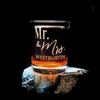 Etched Mr and Mrs Double Rocks Glass, Personalized Couples Whiskey, Custom Wedding Anniversary Couple Gift, Engraved Monogram Scotch Glasses