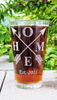 Personalized Home Design Pint Glasses | Home Crossed Arrows Pint Glass | Personalized Couple Pint Glasses | Housewarming Gift Pint Glass