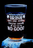 Personalized Etched Irish Eyes Smiling Pint Glass, Funny Irish Saying Beer Glass, Custom Saint Patrick's Day Glassware, Customized Gift