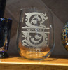Monogram Etched Wine Glass | Split Letter Monogram Wine Glass | Etched Wine Glas
