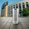 Custom 22oz Powder Coated Stainless Steel Tumbler with engraved map of State College, PA, in front of Beaver Stadium, perfect for Penn State fans and memorabilia collectors, showcasing school spirit and quality craftsmanship.