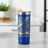 Personalized Pittsburgh Map Tumbler – 22oz Stainless Steel Tumbler – Laser Etched Pittsburgh Street Map – Drinkware Gift for Pittsburgh Fans