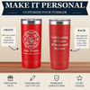 Personalized Firefighter Tumbler – 22oz Laser Engraved Maltese Cross