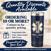 Quantity discounts available for orders of 10 or more personalized EMS tumblers; contact J & J Designz before ordering for a custom quote.