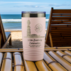 20oz Stainless Steel Tumbler with MSC Ocean Cay lighthouse sketch.  Personalized with your text.