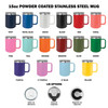Personalized Police Badge Mug – Customized 15oz Stainless Steel Tumbler – 16 Colors - Durable Laser Etched Law Enforcement Coffee Cup Gift