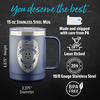Personalized Police Badge Mug – Customized 15oz Stainless Steel Tumbler – 16 Colors - Durable Laser Etched Law Enforcement Coffee Cup Gift