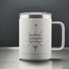 Personalized Golf Mug – Custom Laser Engraved Golf Tumbler with Name – 15oz Stainless Steel Travel Mug – Gift for Golfers, Coaches & More