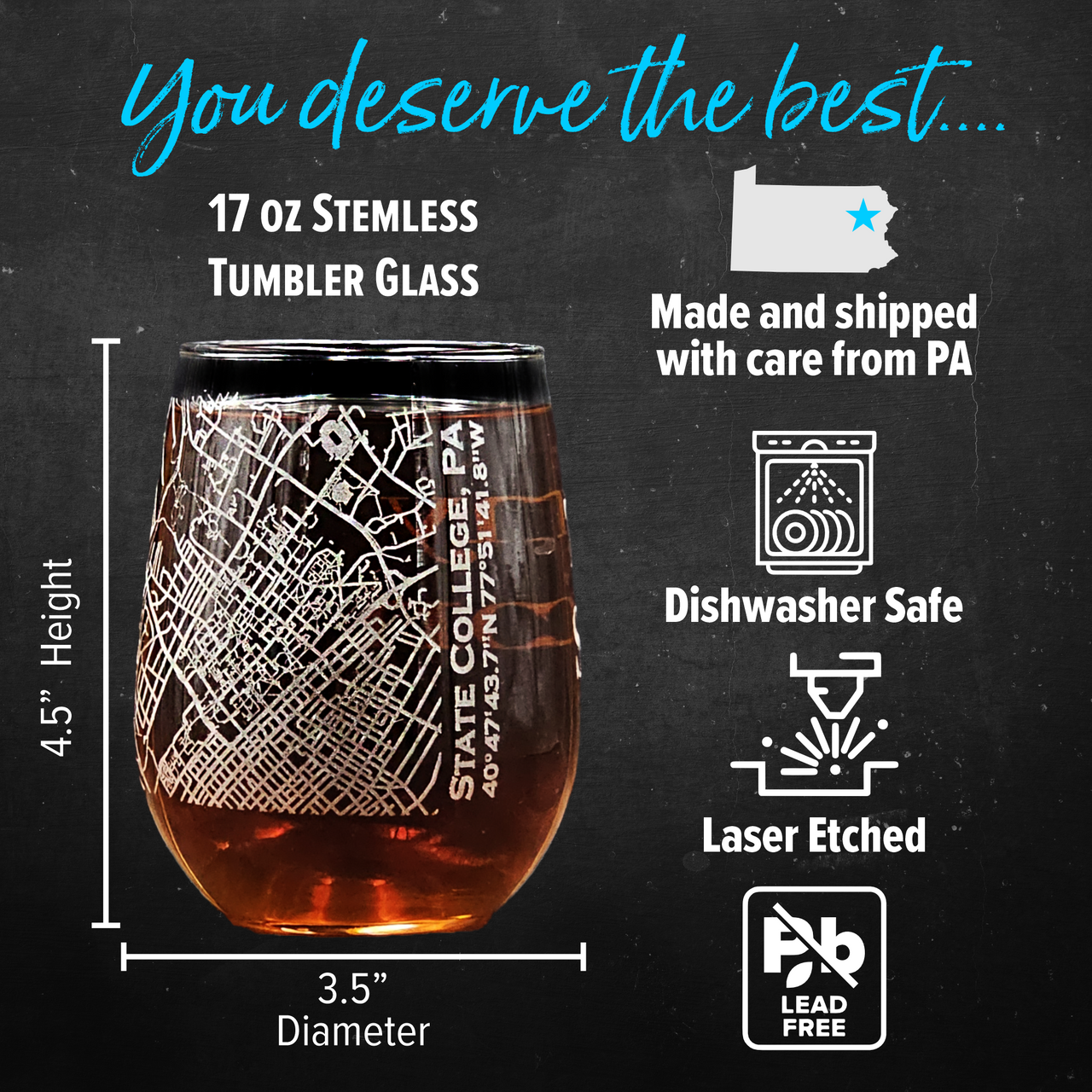17 oz stemless wine glass dimensions Libbey Hammered Stemless All Purpose Wine Glasses, 17 ounce, Set of 8 main image 0
