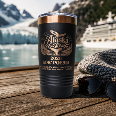 Personalized Alaska Cruise Tumbler | Custom 20oz Polar Camel Insulated Travel Mug