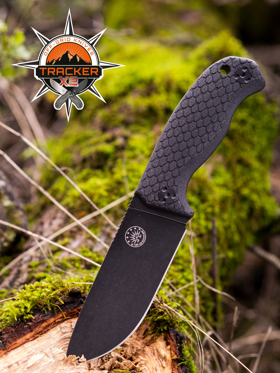 TRACKERX2 Blackwash OffGrid Knives