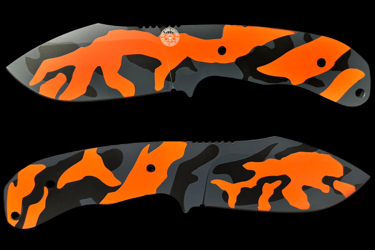 Wildfire blade, both faces, full-tang Cerakote