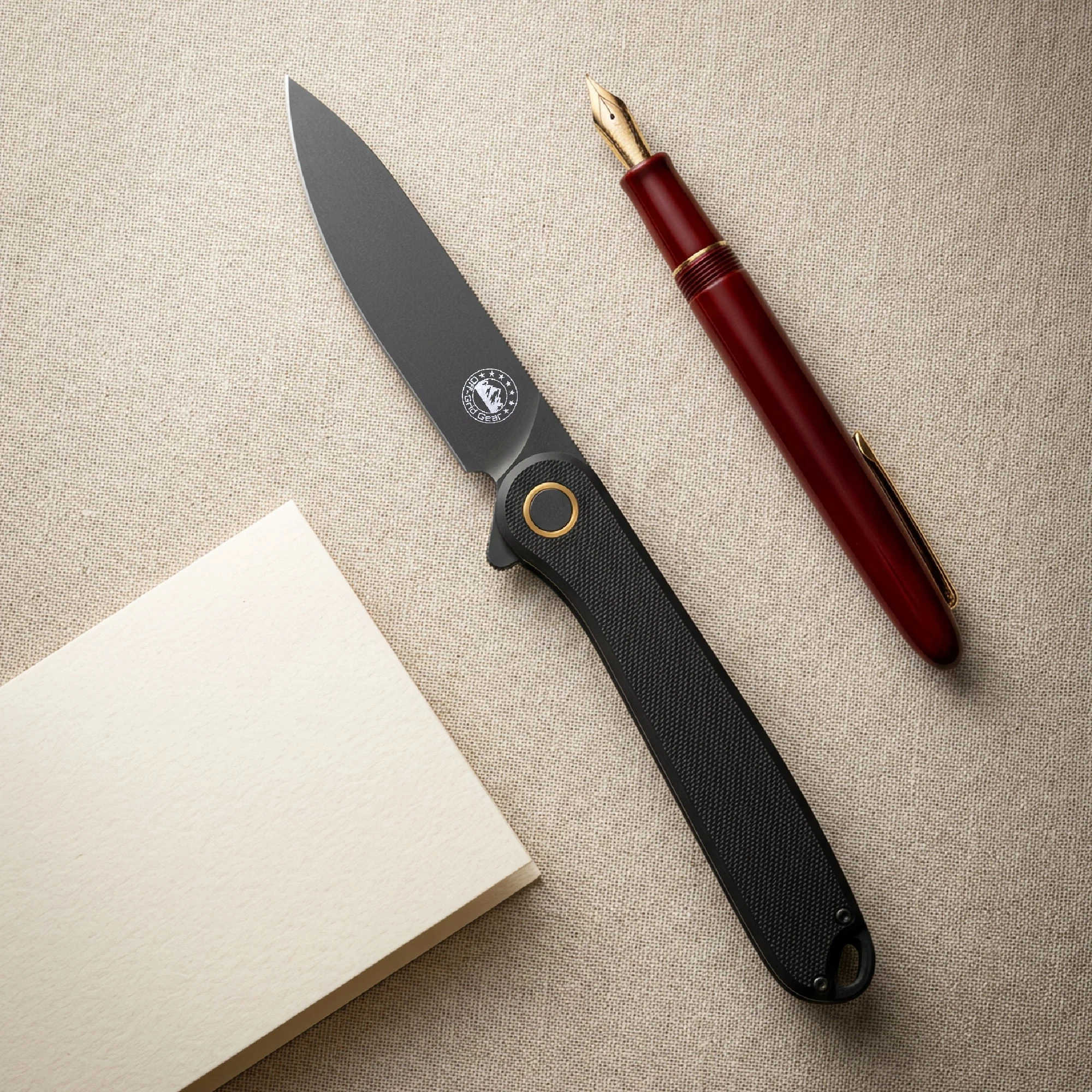 BaseLine Nightfall blackout everyday carry frame lock flipper