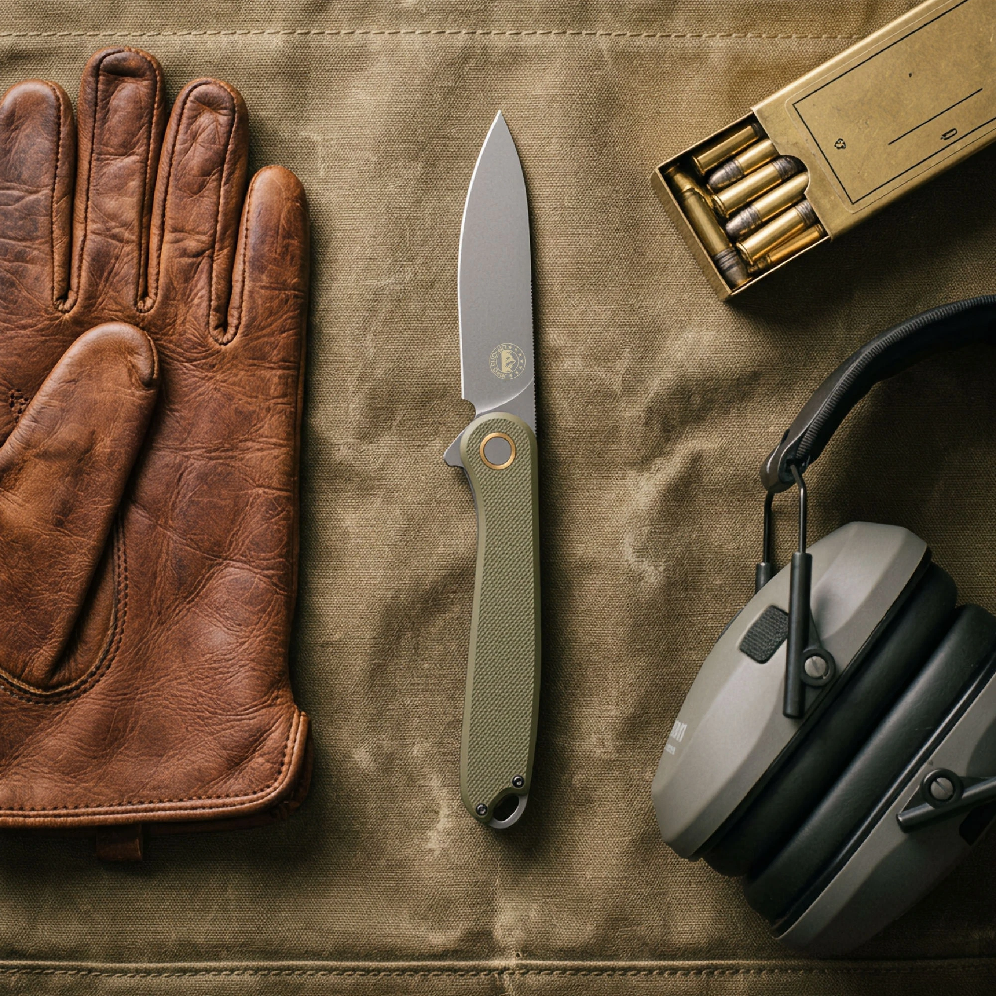 BaseLine Field Gray stonewashed graywash drop point blade