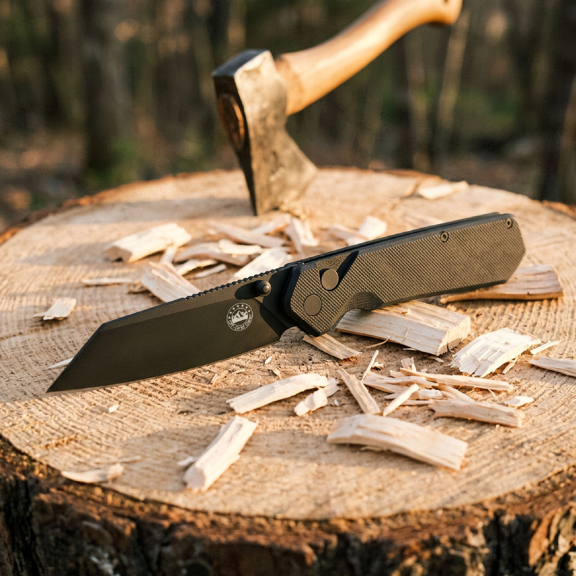 DownShift Nightfall button lock EDC folder