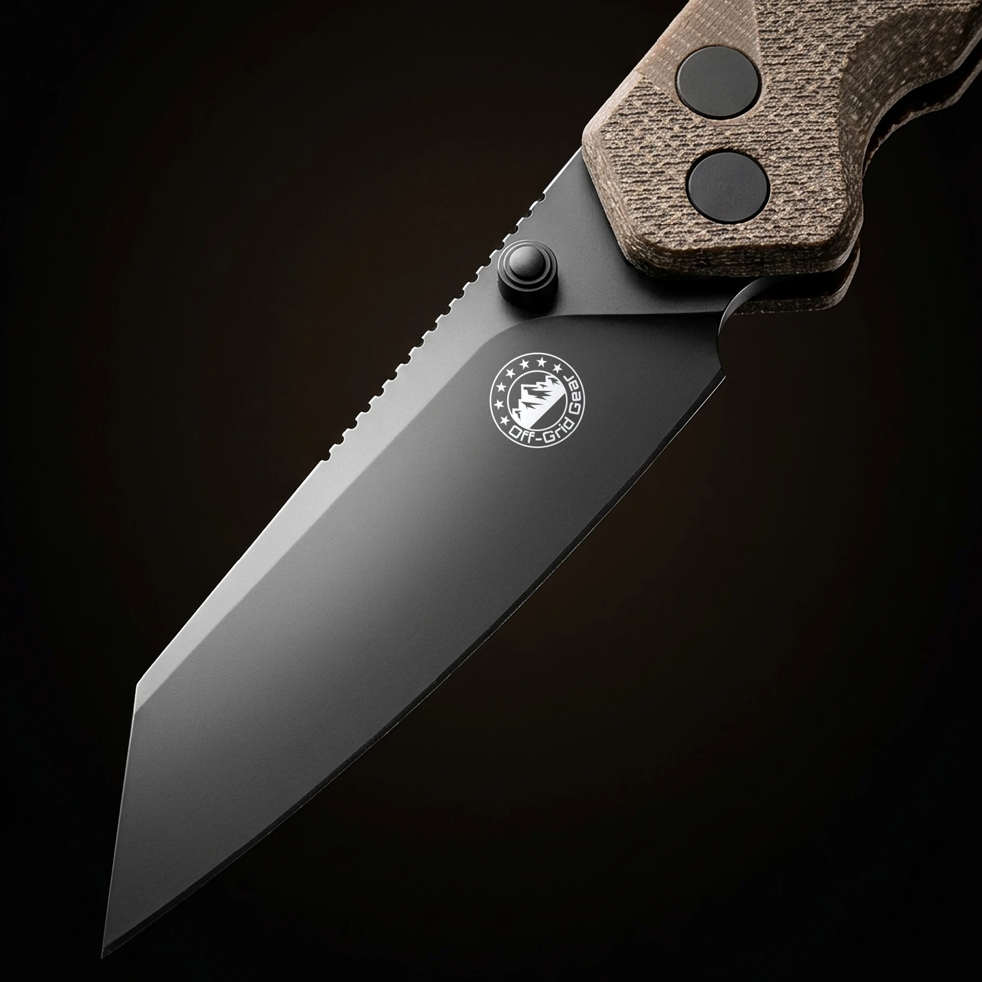 DownShift Desert Night blackwash wharncliffe blade
