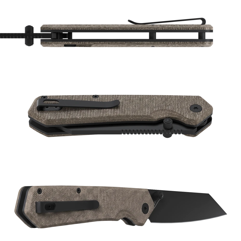 DownShift Desert Night deep carry pocket clip, CAD render