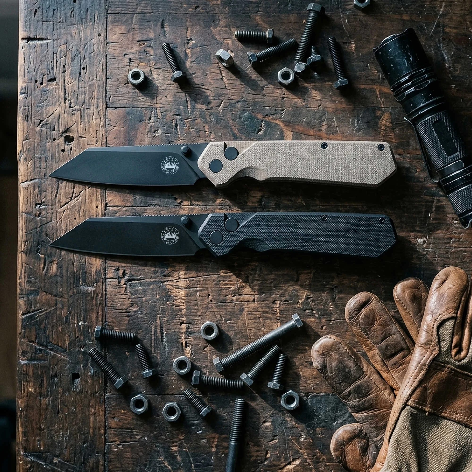 DownShift Desert Night button lock EDC folder