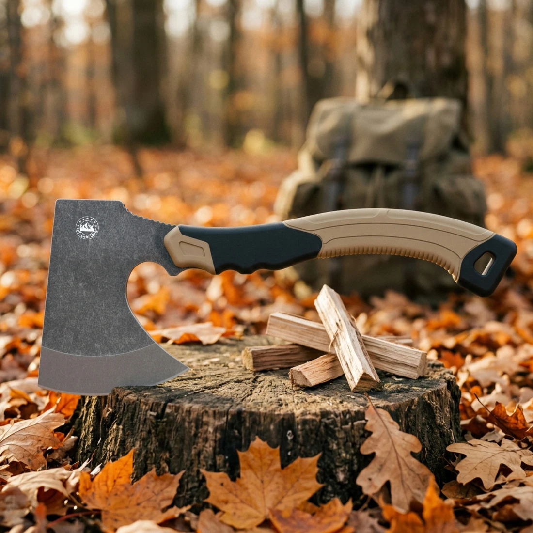 FieldGuard Scout Trailhead Tan PP/TPR handle in hand, lifestyle shot