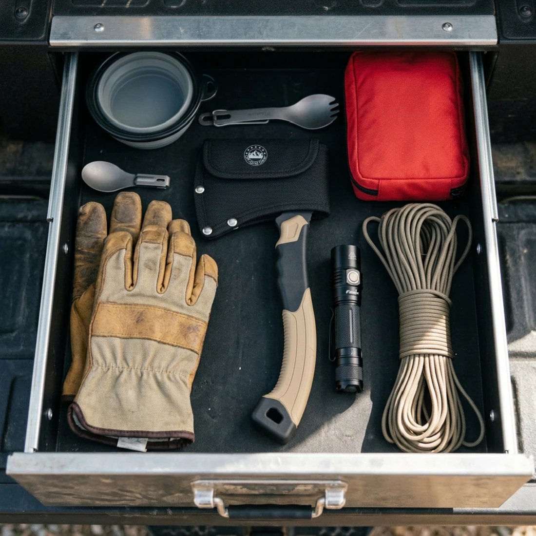 FieldGuard Scout nylon sheath in use, lifestyle shot