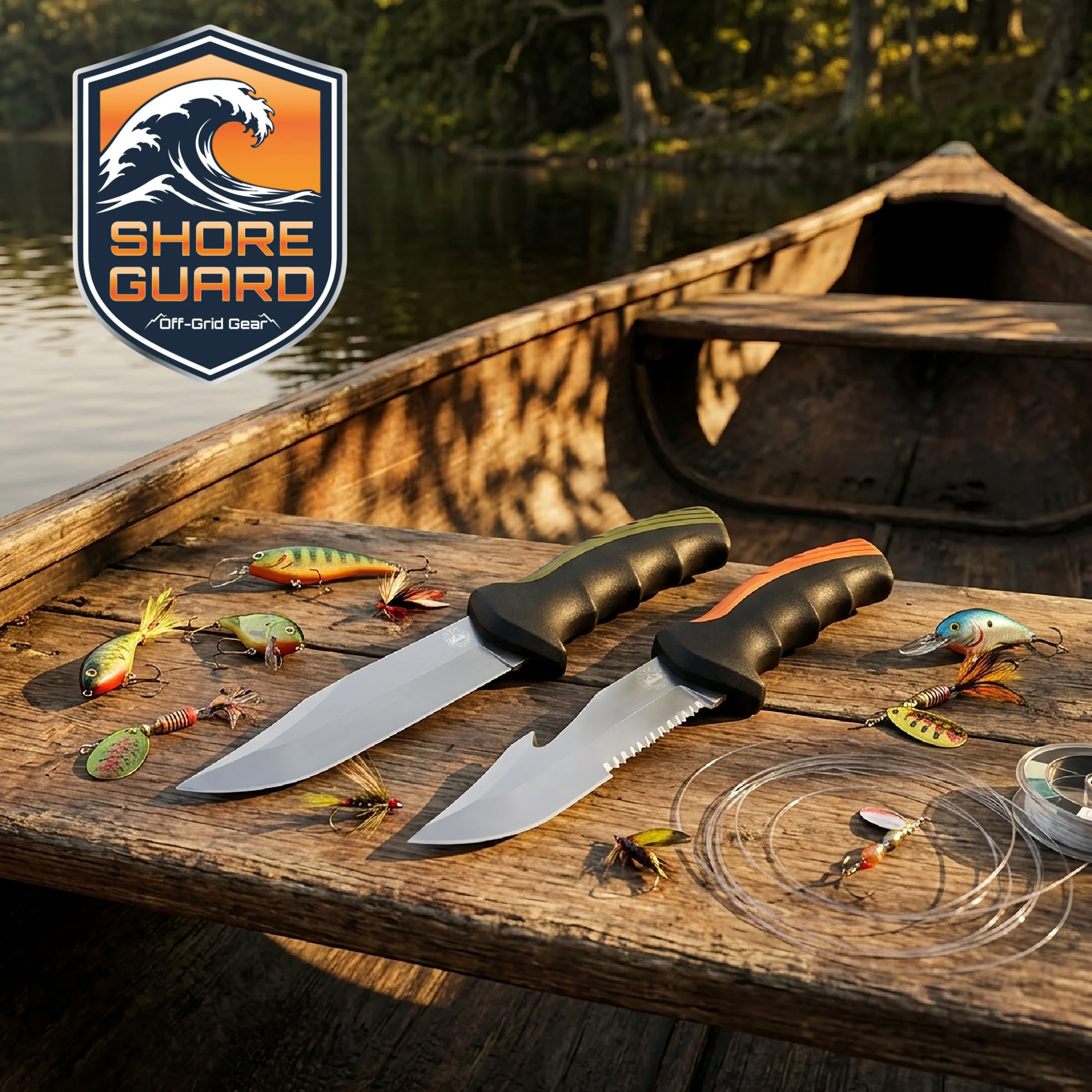 ShoreGuard Orange Black fixed blade by Off-Grid Gear