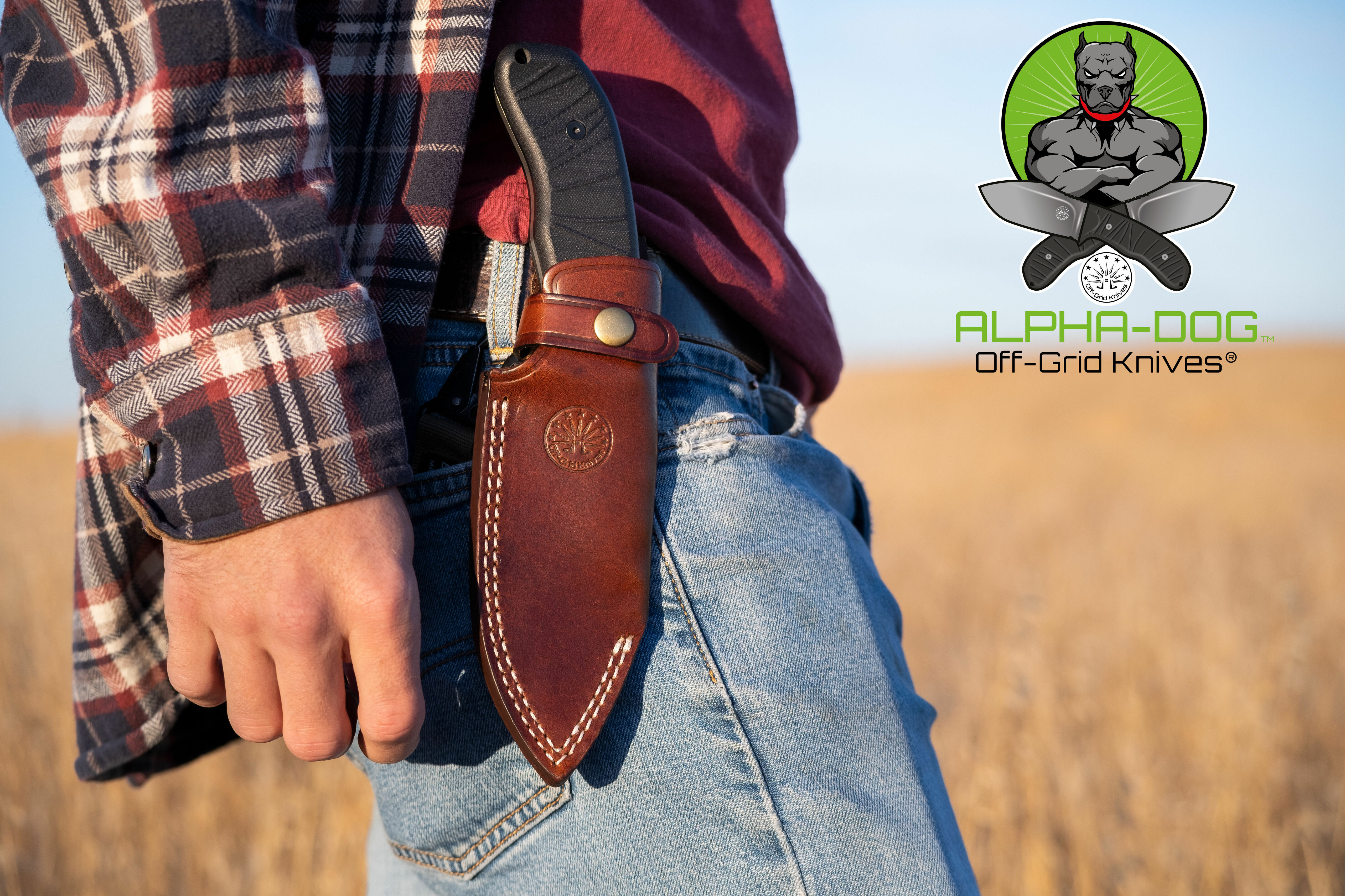 ALPHA-DOG LEATHER SHEATH - Off-Grid Knives