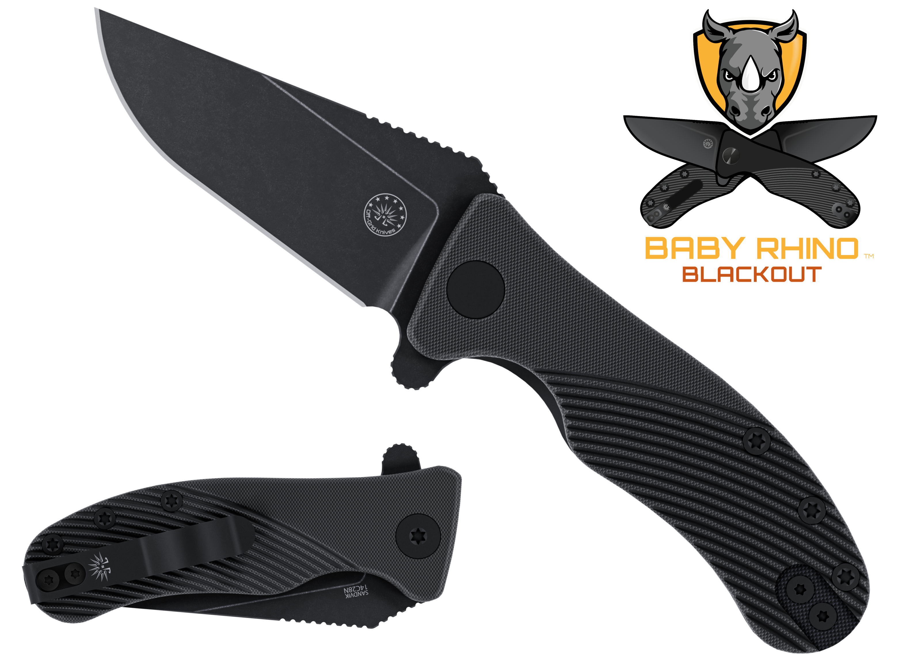 BABY RHINO Blackout - Off-Grid Knives