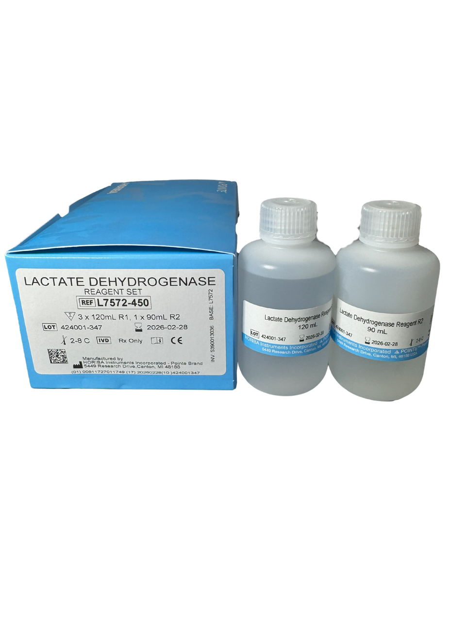 Lactate Dehydrogenase (Liquid) L7572-450, R1: 3 x 120 mL, R2: 1 x 90 mL ...