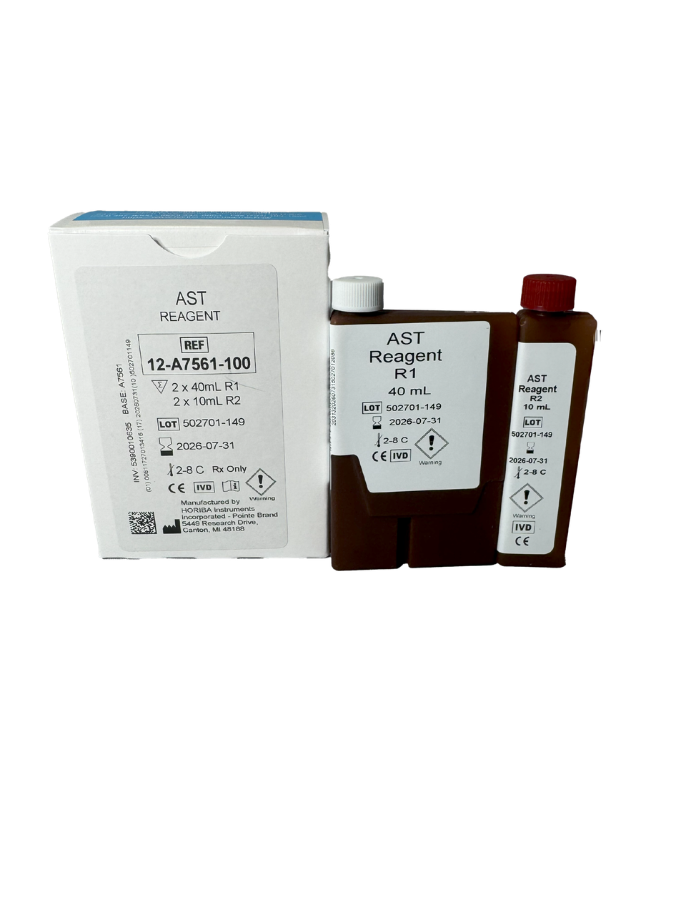 AST (SGOT) Reagent Set 12-A7561-100, R1: 2 x 40 mL, R2: 2 x 10 mL ...