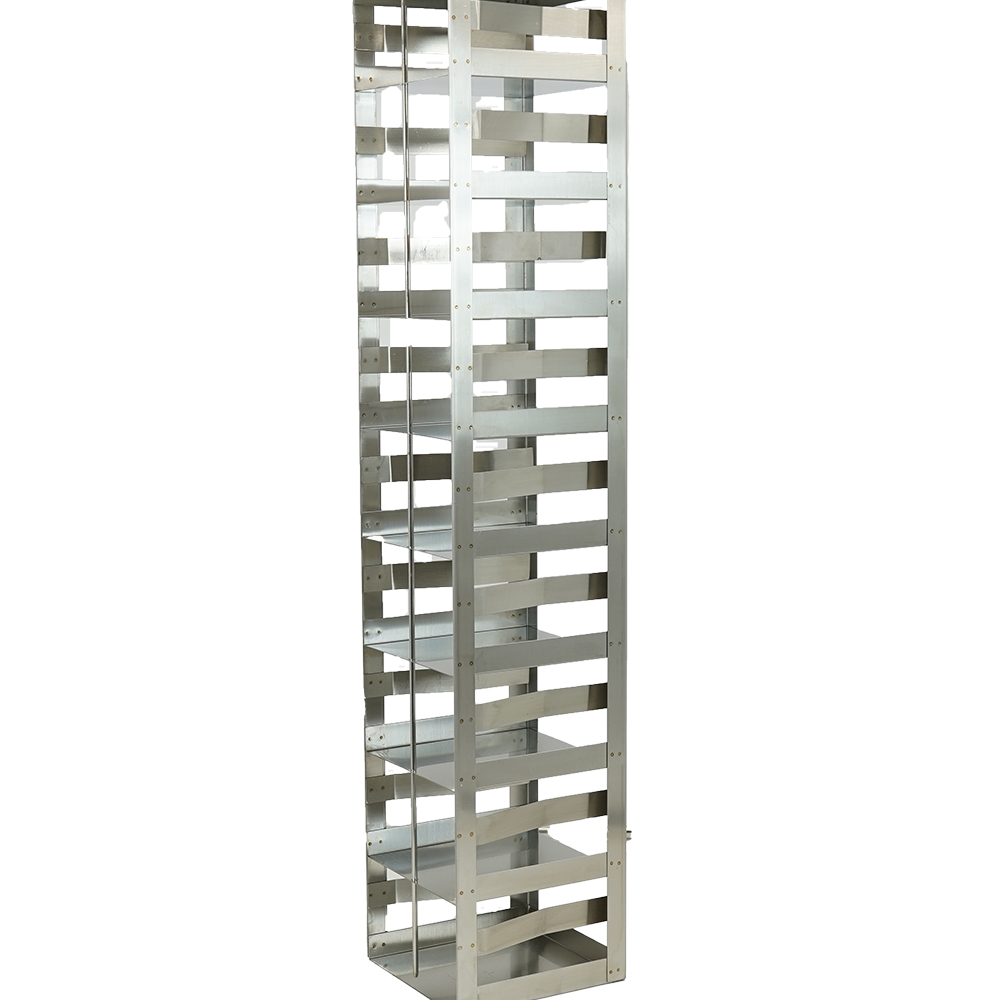 Stainless Steel Freezer Racks - 3 Boxes, Vertical Configuration