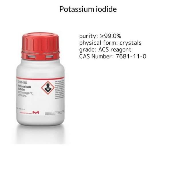 Potassium iodide, 1 X 100 g (221945-100G) | MilliporeSigma® (Sigma